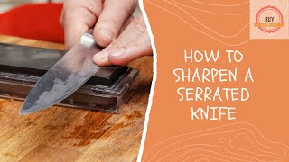 How To Sharpen A Serrated Knife  Cooking At Home  Best Way To Sharpen BuyKitchenStuff [upl. by Dlaner]