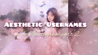 Aesthetic Usernames for Instagram 2021 🌸 part2 shorts [upl. by Tsyhtema]