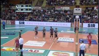 Perugia  Piacenza 2832013 Serie A1 quarterfinal first match [upl. by Pillyhp]