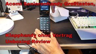 acemi Seniorenhandy Großtasten Klapphandy ohne Vertrag Unboxing Review [upl. by Burkhart]