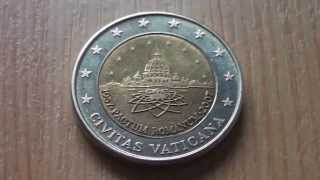 Civitas Vaticana  2 Euro Specimen coin in HD [upl. by Gnoud]