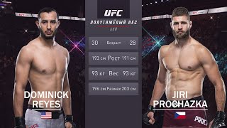 Доминик Рейес vs Иржи Прохаска  Dominick Reyes vs Jiri Prochazka  UFC on ESPN 23 [upl. by Dayna]