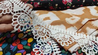 Sewing project  laces and fabric fun aneelasfunvlogs21 [upl. by Ries]