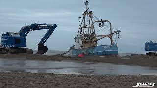 Timelapse reddingspoging Garnalenkotter Zandvoort [upl. by Olegnaid]