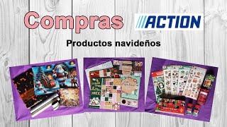 Haul compras Action manualidades y scrapbooking Compras Action navidad manualidades y scrap [upl. by Dwan]