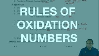 Rules for Oxidation Numbers [upl. by Conn487]