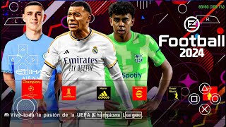 🆕 eFOOTBALL PES 2025 PPSSPP ANDROID OFFLINE UPDATE KITS 2025 amp FULL TRANSFERS REAL FACES GRAPHICS HD [upl. by Eiruam]