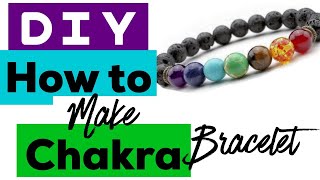 How to make a 7 Chakra Energy Healing Beaded Bracelet DIY [upl. by Eberle741]