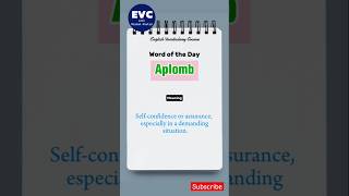 quotAplombquot Meaning in English English Vocabulary Course english englishvocabulary [upl. by Aitnuahs25]