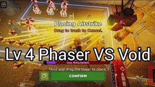 Lv 4 Phaser VS Void  Roblox Tower Battles [upl. by Olenka696]