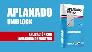 Aplicación de Aplanado Uniblock con lanzadora de mortero [upl. by Agathy]