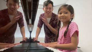 Lawrence teaches BUBBLY 6yo  Grade 3 piano lesson technical work  pieces [upl. by Anor]