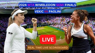 Jasmine Paolini Vs Donna Vekic LIVE Score UPDATE Today Womens Tennis 2024 WTA Wimbledon Semi Finals [upl. by Acceber158]