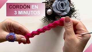 TUTORIAL  CÓMO TEJER UN CORDÓN A CROCHET EN 3 MINUTOS [upl. by Silliw]