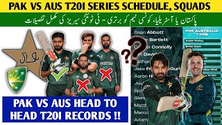 Pak Vs Aus T20I Series Squads amp Schedule 2024  Big CHANGES In Pak Squad 🤯  Pak vs Aus H2H Records [upl. by Ban]