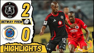 ORLANDO PIRATES vs SUPERSPORT UNITED Goals amp Extended Highlights Betway Premiership 202425 [upl. by Nika269]