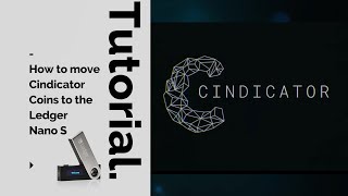 How to move Cindicator Coins to the Ledger Nano S [upl. by Maurene426]