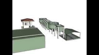 PTAR  Modelo conceptual  Sketchup [upl. by Aisatana]