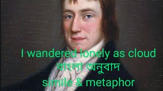 quotI wandered lonely as a cloudquot a poem by w Wordsworth বাংলা অনুবাদ simile amp metaphor class 8 amp 9 [upl. by Anaili]