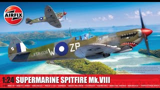 Airfix 124 Spitfire MkVIII Kit review [upl. by Inman995]