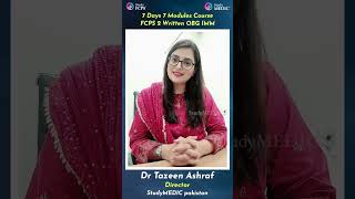 FCPS  Part 2 written 7 days IMM  Dr Tazeen  StudyMEDIC [upl. by Derril]