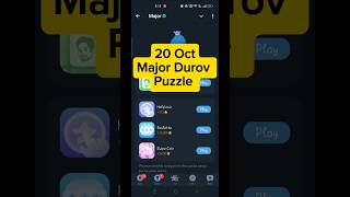 Major Puzzle Durov 20 Oct Major Puzzle Durov Today October 20 2024 [upl. by Jasmin]