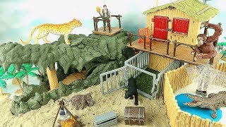 Schleich WildLife Crocodile Jungle 42350  Jungle Playset With Animals Dinosaur toys Plus [upl. by Lamoree224]