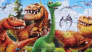 THE GOOD DINOSAUR Puzzle Disney Jigsaw Rompecabezas Spot Arlo Kids Toys Videos Play Puzzles 2016 [upl. by Giordano760]