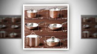 HOMI CHEF 10 Piece Nickel Free Stainless Steel Cookware Set Copper Band [upl. by Aroda]