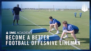 3 Football Drills to Become a Better Offensive Lineman [upl. by Renat]