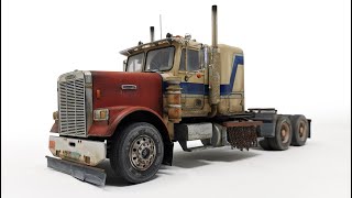 Weathered Freightliner Truck scale 124 from ITALERI [upl. by Eiliab]