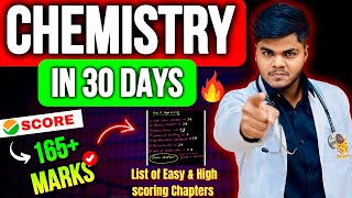 Most practical Strategy for Chemistry🔥Score 165 MarksEasy and High Scoring Chapters✅NEET 2024 [upl. by Ashton]