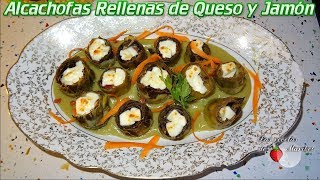 Alcachofas Rellenas de Queso y Jamón Serrano  Alcauciles Rellenos [upl. by Syxela]