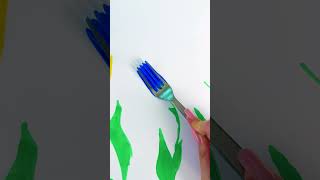 Fork Drawing Hack for Fun Play Time 🍴🖼️ [upl. by Bruckner723]