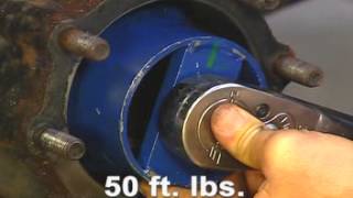 How to adjust Wheel Bearings on a Rear Drive Axle [upl. by Eniretak]