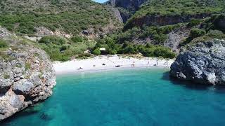 Remote BeachBetween KardamyliStoupa GreeceHD Drone Video [upl. by Web]