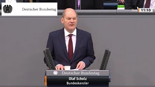 Regierungserklärung von Bundeskanzler Scholz Deutlich mehr in Sicherheit des Landes investieren [upl. by Papp]