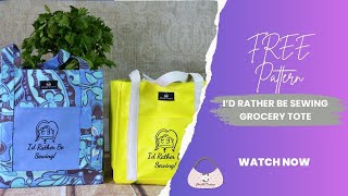 DIY Reusable Grocery Bag  Free Sewing Pattern Tutorial  ChrisW Designs [upl. by Deedee524]