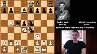 Amazing Attack Rashid Nezhmetdinov vs Mikhail Kamyshov 1950 [upl. by Rabma]