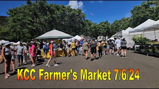 4K KCC Farmers Market 7624 in Honolulu Oahu Hawaii [upl. by Mccully]