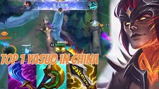 Wild Rift China Yasuo Mid  Comeback 1VS9 Match  Infinity Force Divine Sunderer Build [upl. by Ritch966]