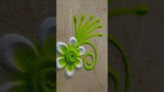 Beautiful Flower Rangoli Design rangoli rangolidesign shorts art creative flowers easy [upl. by Nohsram]