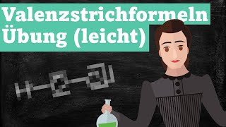 Übung leicht Aufstellen von Valenzstrichformeln  Strukturformeln LewisFormeln [upl. by Ayotas]