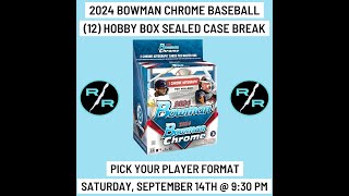 2024 Bowman Chrome Baseball 12 Hobby Box 1 Case eBay Player Break Saturday 914  930 PM EST [upl. by Cecilius830]