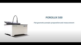 Flat sheet membranes measurements with the POROLUX 500new version [upl. by Raasch]