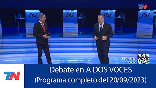 Debate vicepresidencial en A DOS VOCES Programa completo del 20092023 [upl. by Sidnarb]