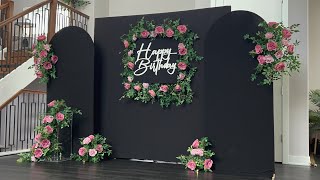 DIY  Fabric Floral Arch Backdrop [upl. by Ajidahk739]