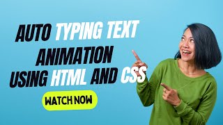 Create Auto Typing Text Animation Using html and CSS [upl. by Blasius]