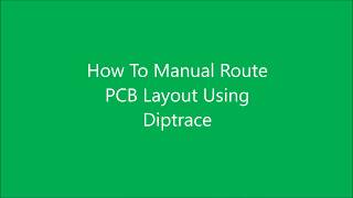 How to Manual Route PCB Layout  Diptrace  UrduHindi [upl. by Melan221]