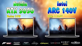 ARC 140V 35W vs Laptop RTX 3050 35W [upl. by Aridan]